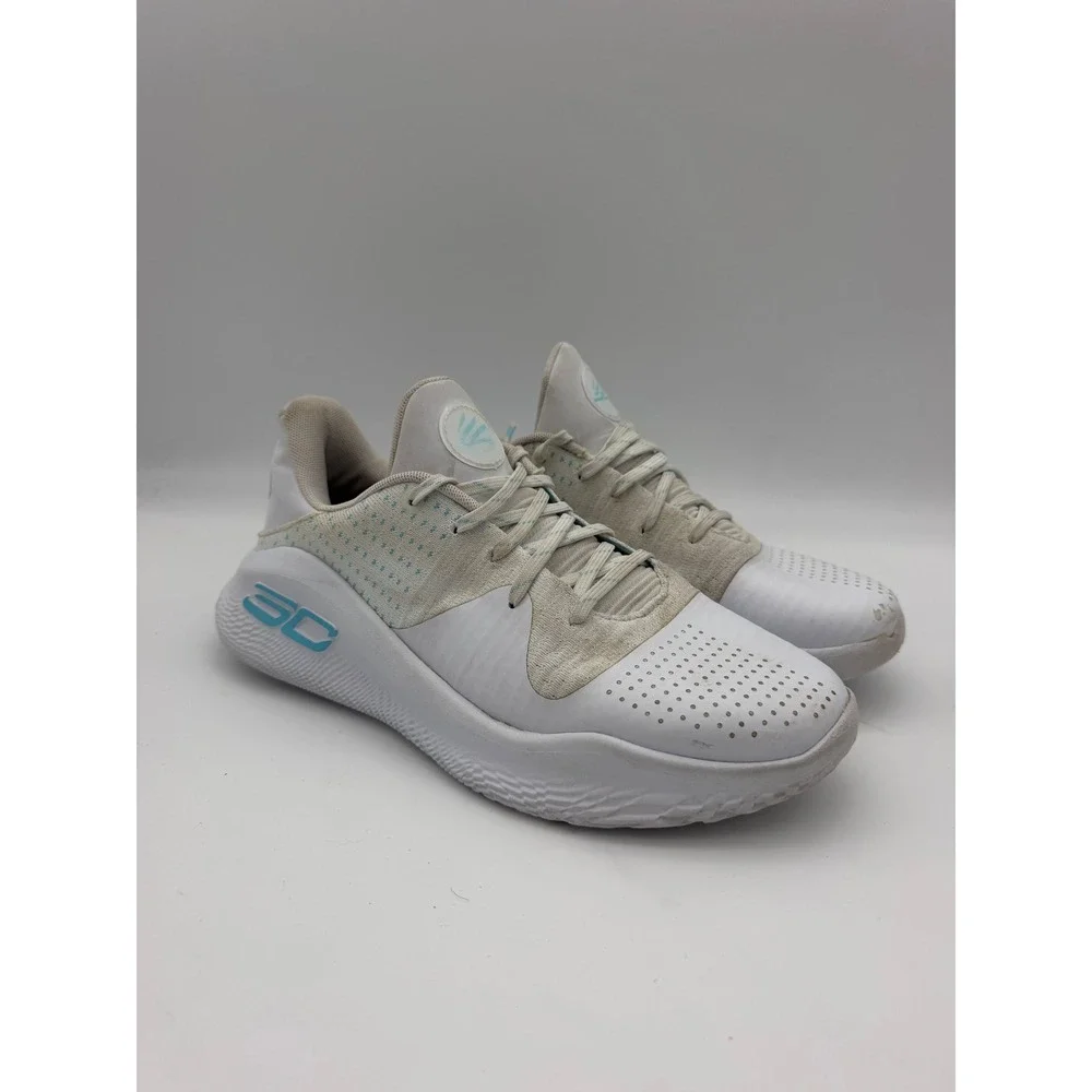 Under Armour Curry 3Z7 White Sky Blue Mens Basketball Shoes 3026620-100 9.5